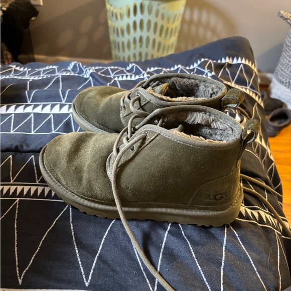 UGG Olive Suede Ankle Boots
